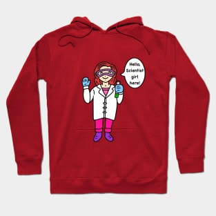 Chibi cartoon scientist girl Hoodie